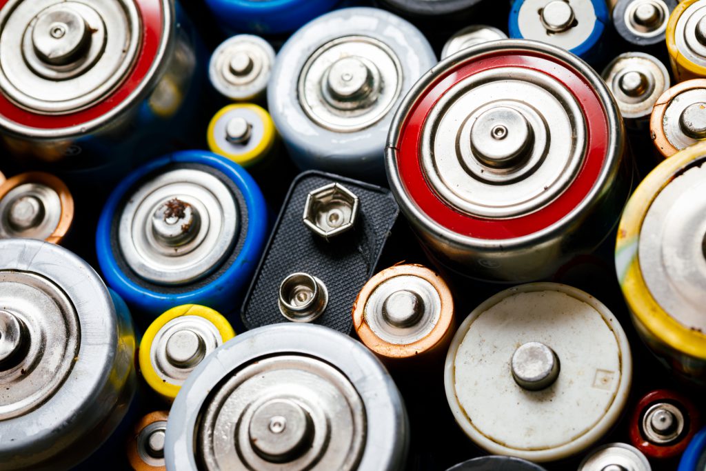 Batteries of various types.