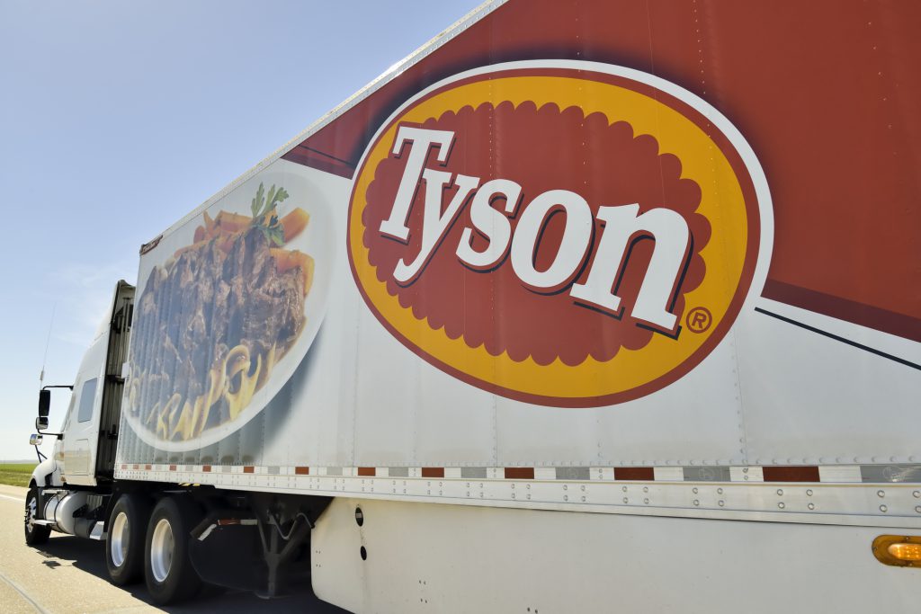 A Tyson Foods delivery truck.