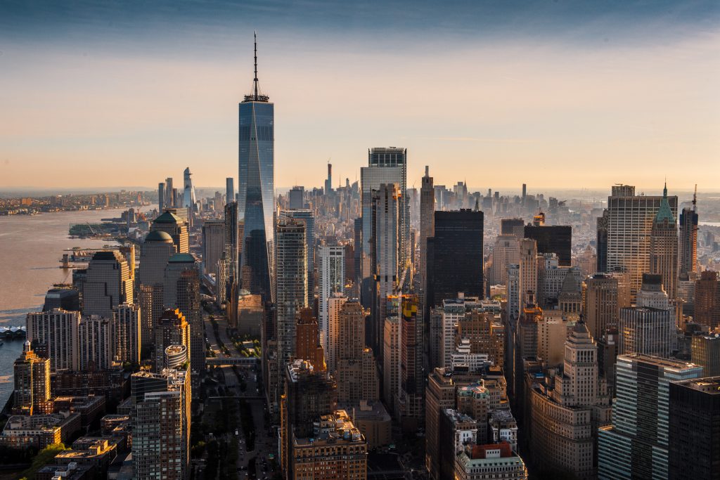 The Manhattan skyline.