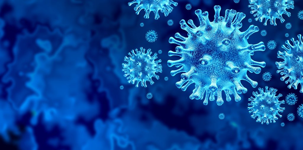 A stylized image on coronavirus.